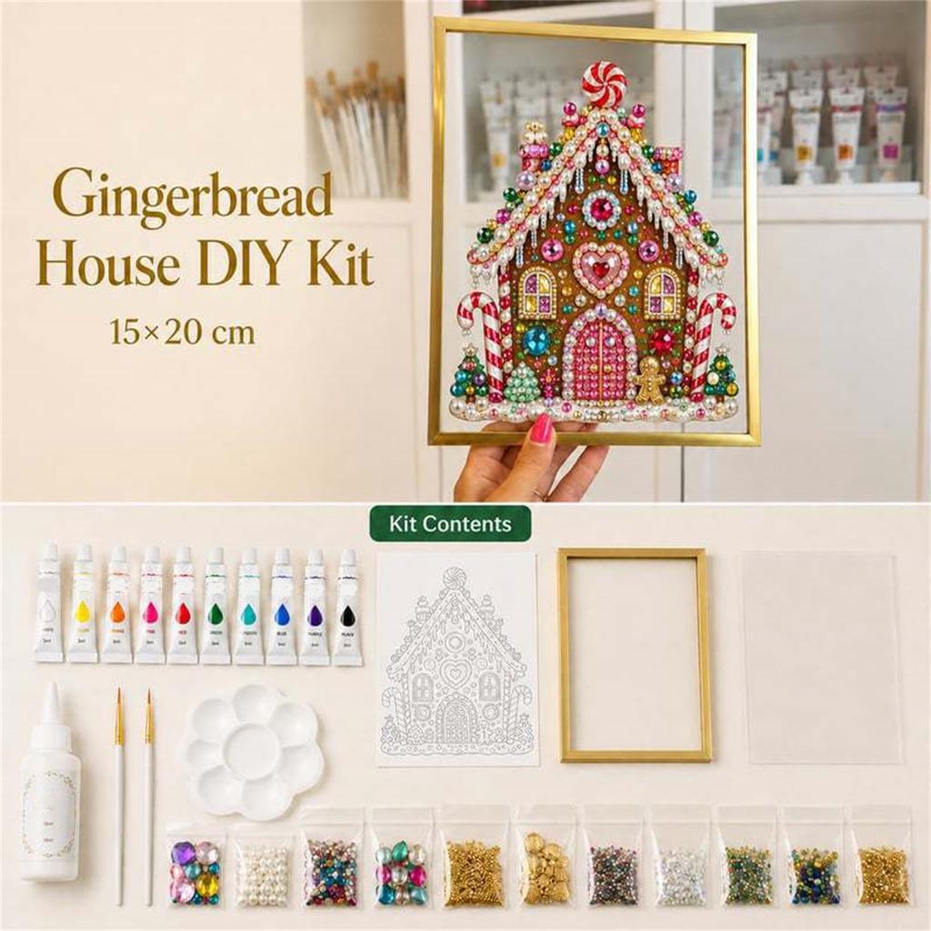 Schmuckverzierte Weihnachtsbäume DIY-Set für Feiertage und Heimdekoration