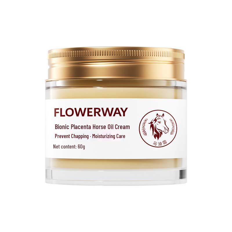 FLOWERWAY Био-крем с ланолином и лошадиным жиром - Увлажняющий, освежающий, нежирный бальзам для нежной кожи, тела, рук и ног.