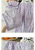 Stylish Leopard Print Heart & Cloud Cotton Pajama Set for Women - Summer Short Sleeve Three-Piece Home Wear Set