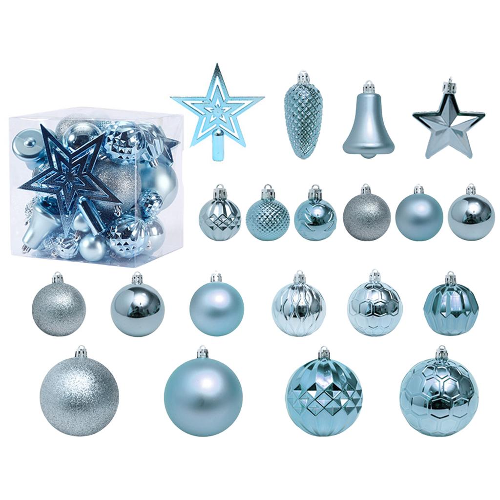45Pcs/1 Set Christmas Balls Christmas Tree Hanging Ornaments Xmas Tree Pendants Christmas Tree Holiday New Year Decoration