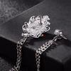 Korean Luxury Exquisite Crown Tassel Corsage Inlaid Gemstones Suit Brooches for Men Host Designer Business Banquet Jewelry Gifts