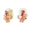 Swarovski Gema Floral Design Zirkonia Gold Plated Ohrclips Damen Ohrclips Rosa 5688479