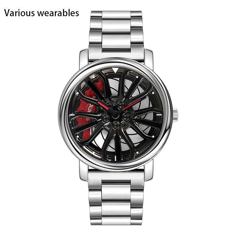New Fashion Trend Hollow Quartz Watch Steel Band Men's Personalized Creative Watch