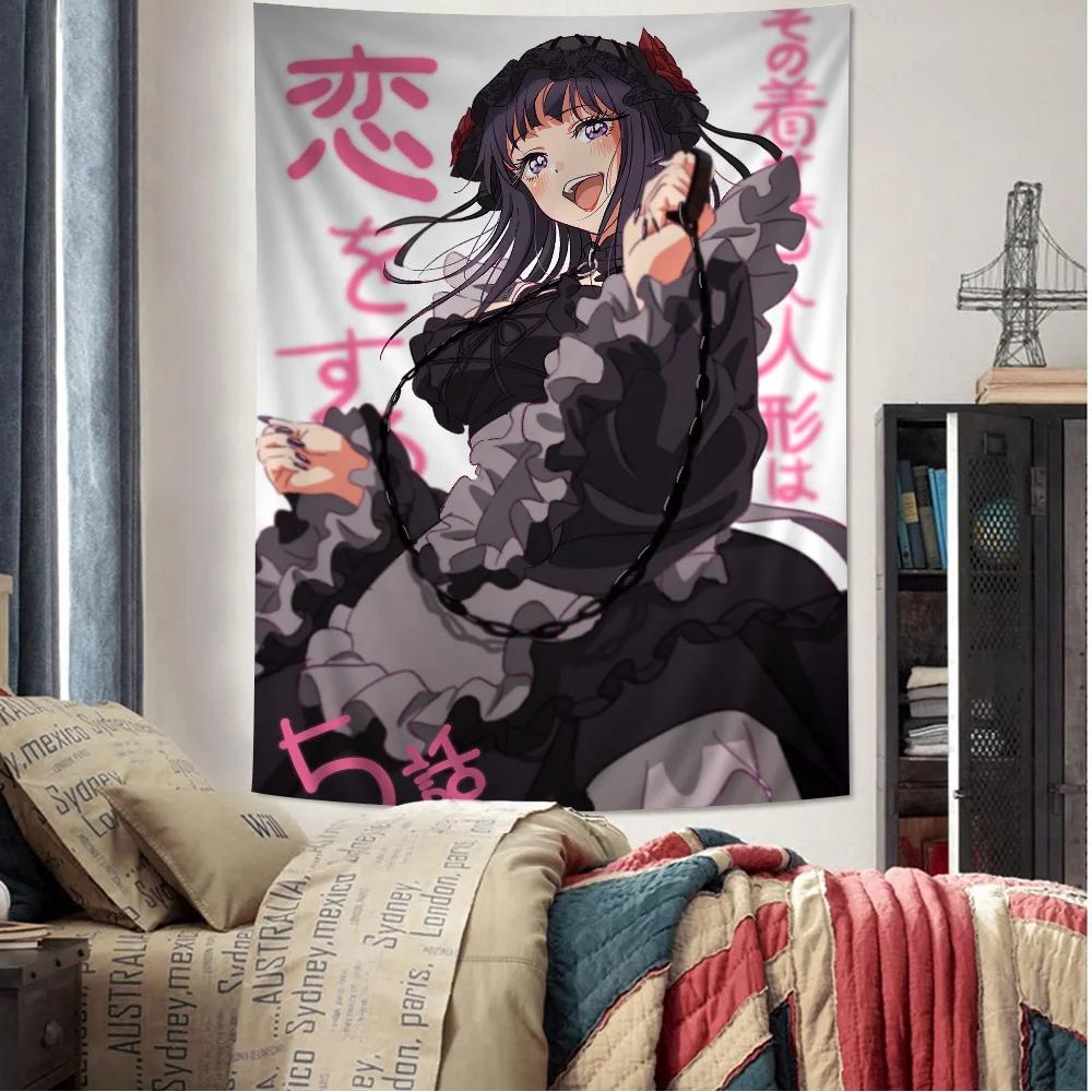 Marin Kitagawa Buntes Wandbehang-Gobelin Heimdekoration Hippie Bohème Dekoration Divination Wandkunst Dekor
