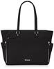 Prosperity White Business Tote Bag, Lightweight, Laptop Storage, A4B4 Size, Cowhide Leather and Nylon, PTNK-01 (Black)