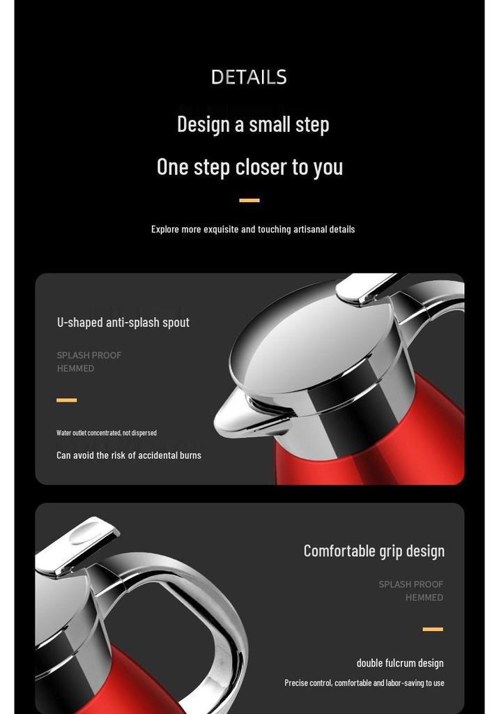 Stainless Steel Large Capacity Insulated Thermos Kettle for Stewing and Boiling Water