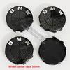 Carbon Fiber Black Logo Front Hood Emblem 82mm+Rear Badge 74mm+Wheel Hub Cap 68mm/56mm+steering Wheel Sticker 45mm for All BMW CVA8