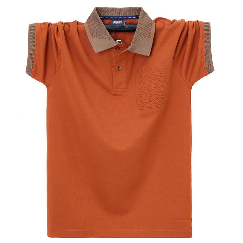 New Middle-aged Men Plus Size Lapel T-shirt - Summer Short-sleeved Loose Casual Breathable Tops for Dads and Tall Men