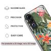 Fashion Palm Leaf Floral Pattern Tempered Glass Phone Case for OnePlus 13R 12 11 10 9 Nord CE4 3 2 Lite ACE2 ACE3 Pro Hard Cover
