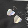 Laser Sequin Heart Earrings for Women Korean Fashion Sequin Cute Love Drop Earrings Girls Statement Zircon Boucle D'oreille