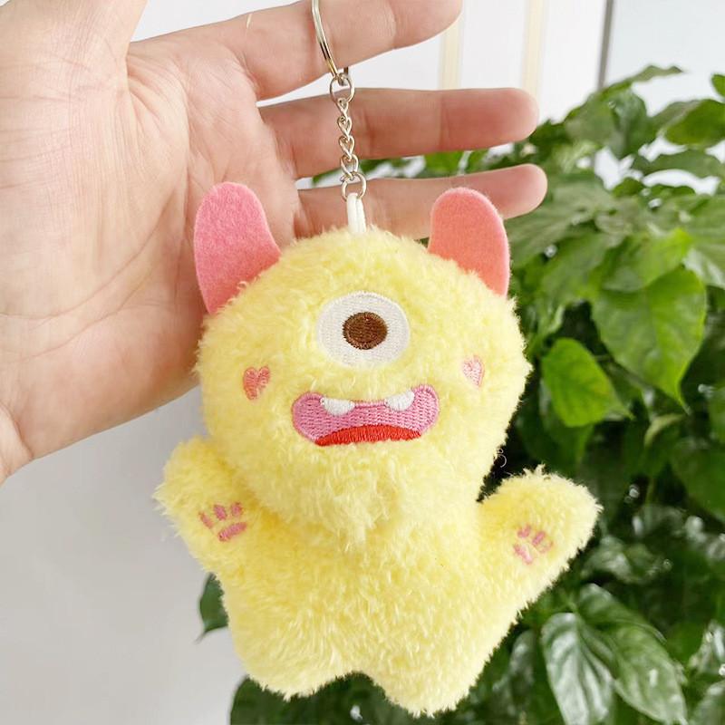 Monster Oneeyed Colorful Plush Toy Doll Keychain For Kids Bags Backpacks And