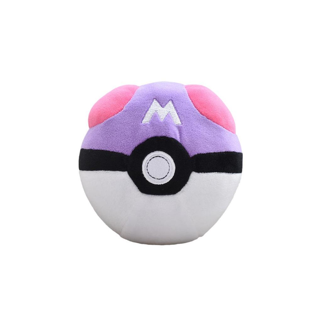 5" 12cm Pokeball Plush Toy: Medium Red, Blue, Purple, Black Master Ball Baby Doll