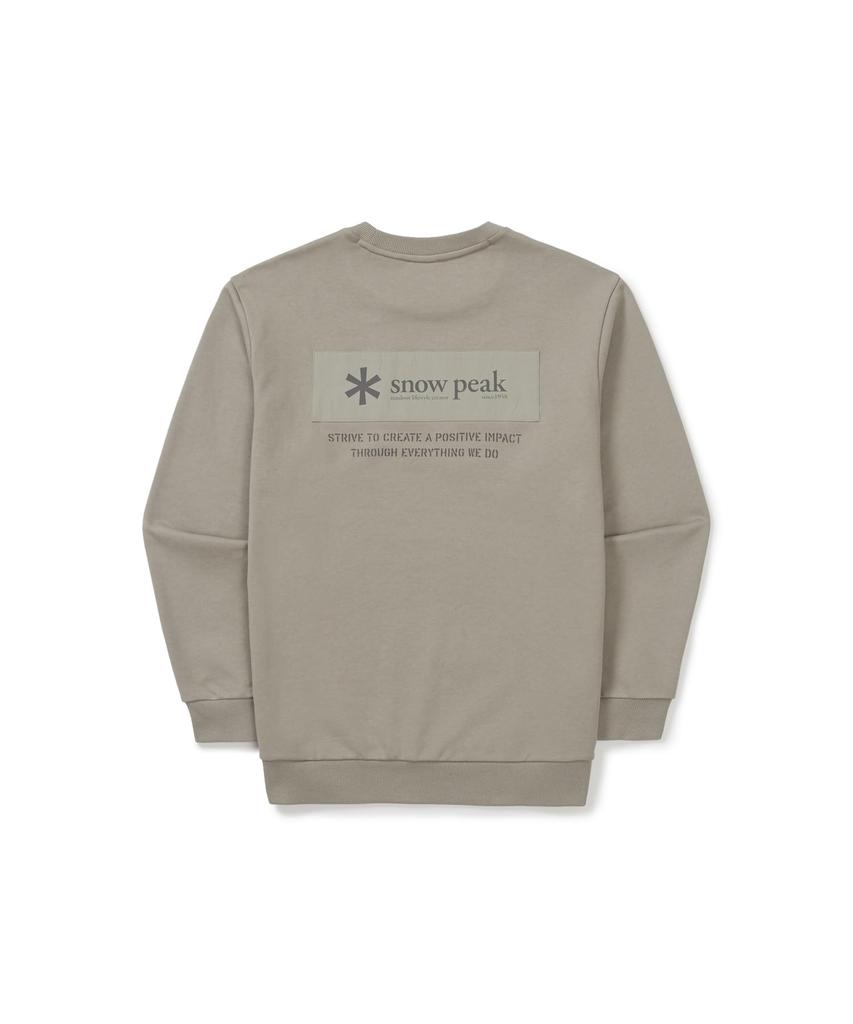 Snow Peak Woven Patch Sweatshirt and FOG GREY XL GS-S25FMFHT24, Men's Women's