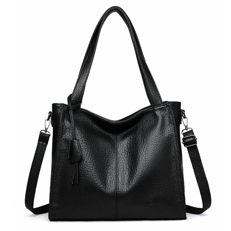 תיק טוטה מ-PU לנשים, תיק כתף בקיבולת גדולה, תיק צד, תיק יומיומי לאם