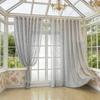 1pc Branch Embroidery Sheer Curtain 1PC Vintage Design with Grommet Hanging for Living Room Bedroom Balcony Kitchen Ready Made