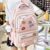 Cute little fresh schoolbag for female junior high school students, high , lightweight and large capacity travel backpack, versatile student backpack.