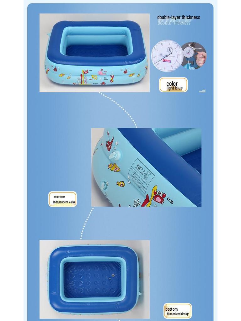 Portable Inflatable Multifunctional Children's Pool with Ocean Balls