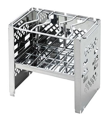 Captain Stag UG-43 Silber BBQ-Grill, Lagerfeuerstelle, 3-in-1, faltbarer Kamado Smart Grill, B6-Typ, mit Tasche, 3 einstellbare Stufen, für 1 Person