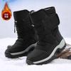 Botas de Neve de Pelúcia Quente para Casal Botas de Caminhada Antiderrapantes para Exterior Botas de Cano Curto de Trabalho Masculinas Marca Sapatos de Inverno Masculinos Botas Masculinas Impermeáveis