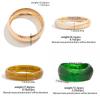 Ingemark Trendy Vintage Green Resin Thick Chunky Bangles for Women 2025 New Exquisite Stacking Up Bracelet Daily Party Jewelry