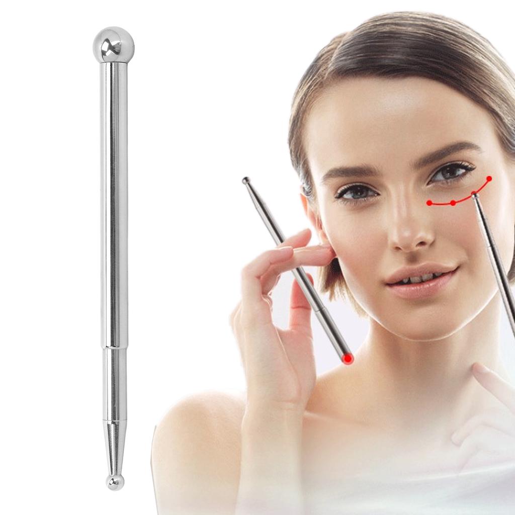 Stainless Steel Deep Tissue Massage Tool Manual Acupuncture Pen for Home Salon Beauty Silver