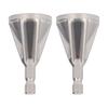 2pcs Deburring External Chamfer Tool 6 Slots Cr12MoV Remove Burr Repairs Tool for Stainless Steel Silver