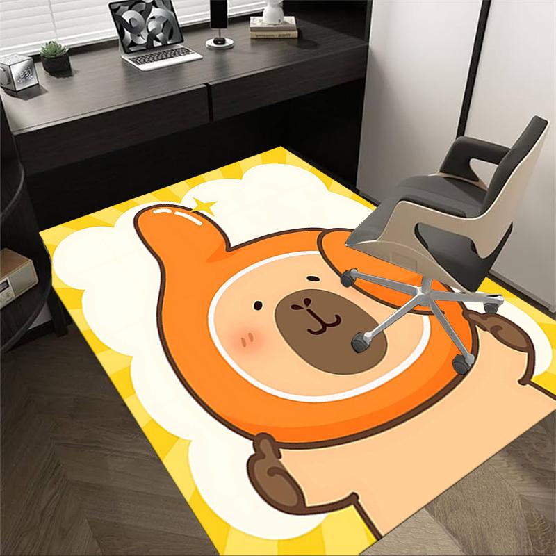 

1PC Cute Kapibala Extra Large Non-Slip Floor carpet, Office, family, bedroom, Studio - Large Area Rug Indoor Rugs, Vibrant Colors-W260 60cm by 90cm