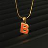 New Round Snake Necklace English Letter Necklace Dripping Oil Pendant Fashion Design Jewelry