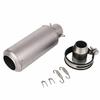 Motorcycle Muffler 51mm Titanium Exhaust Pipe with Muffler One+lifestyle Silencer, Universal, Slip-on, Color, (Silver)