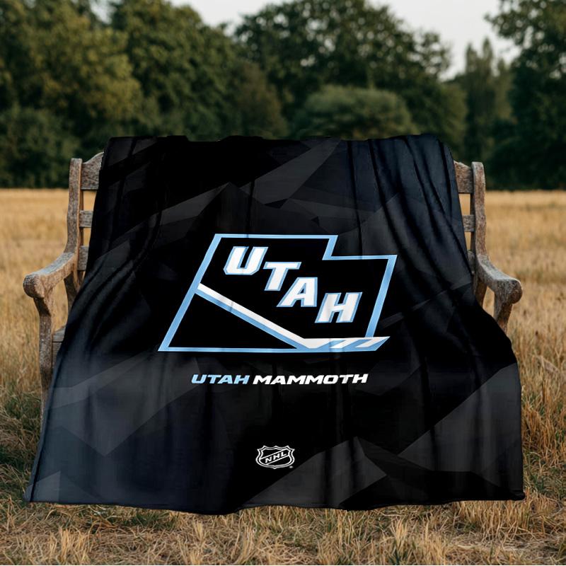 Mammoth Hockey Blanket Flannel Throw for Sofa, Indoor, Camping, Living Room, Office, Chair, And Bed Soft Birthday Gift