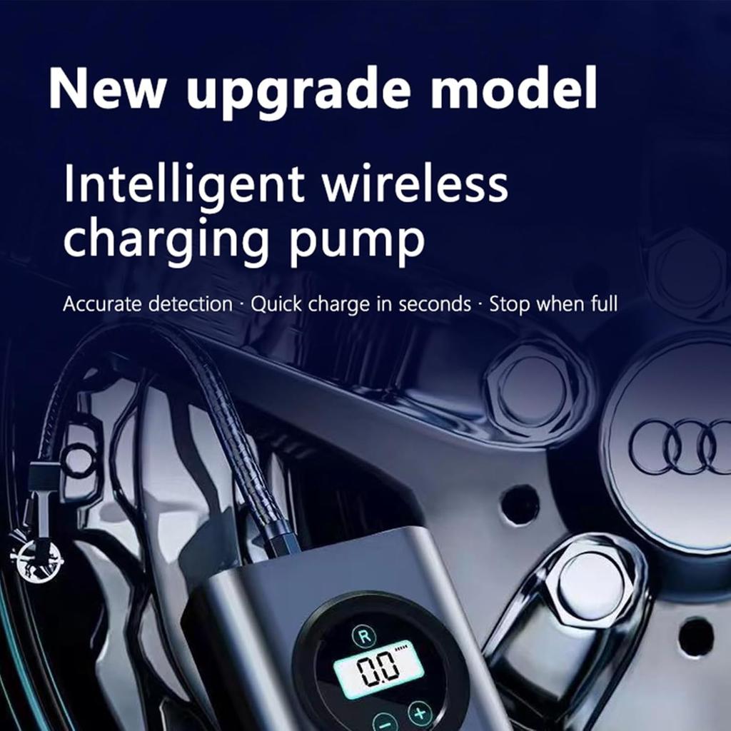 150 PSI Tire Inflator Portable Air Compressor - Air Pump for Car Tires with Tire Pressure Gauge - One Click Smart Pump Tire Inflator for Car,