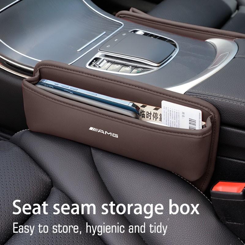 Car Special Seat Crevice Leather Storage Box Seat Box For Mercedes Benz AMG Smart W205 C300 W203 W206 W108 W124 W126 Keychain