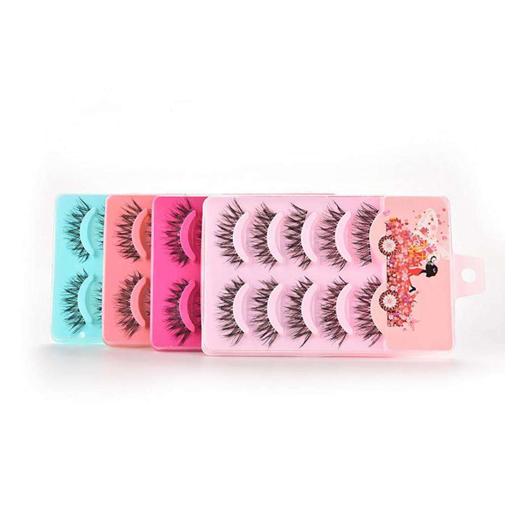 New 5 Pairs Makeup Handmade Long Thick Cross False Eyelashes Eye Lashes Extensions