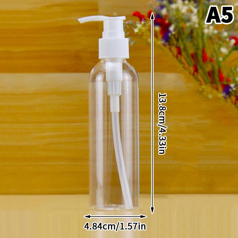 100/120/150/200/250/300ml Portable Vacuum Press Spray Bottle Refillable Shampoo Cosmetic Cream Liquid Lotion Dispenser for Trave