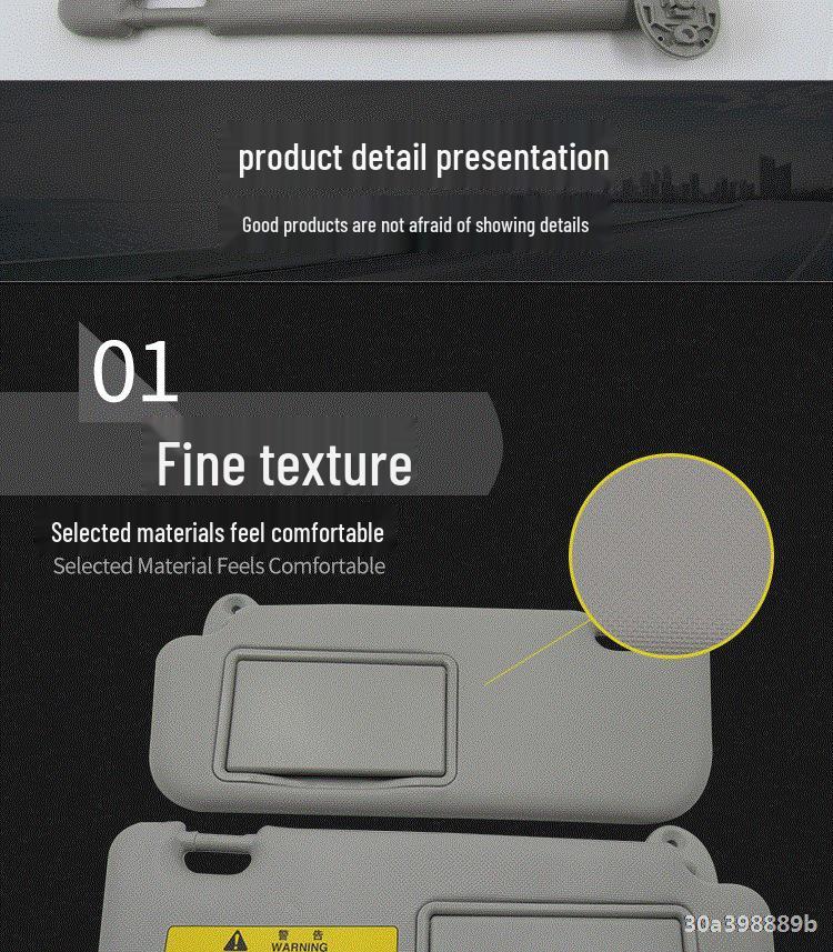 Corolla Sun Visor with Vanity Mirror for 2014-2018 Models - Windshield Sunshade