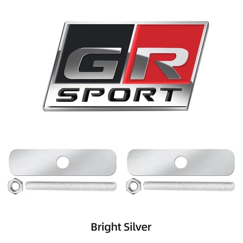 3D Aluminum GR SPORT logo Emblem RACING Badge Auto Body Trunk Deccor Sticker for Toyota Alphard Avensis Prius Verso Crown Yaris