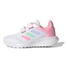 Adidas Tensaurs Velcro Non-Slip Shock Absorbing Durable Lightweight Low-Top Running Shoes Kids Sneakers White Pink H06380