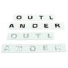For Mitsubishi 13-19 Outlander Letters Bonnet Badge Front Hood Emblem 3D ABS Stickers Chrome Black Car Styling Accessories
