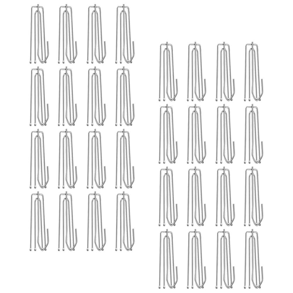 30Pcs Stainless Steel Four Prong Curtain Hooks Replacement Set Metal Drapery Hooks For Curtains Home Decorative