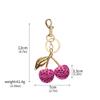 Fashion Delicious Red Cherry Keychain Summer Fruits Cherries Pendant Keyring For Women Men Jewelry Bag Key Accessories Gift