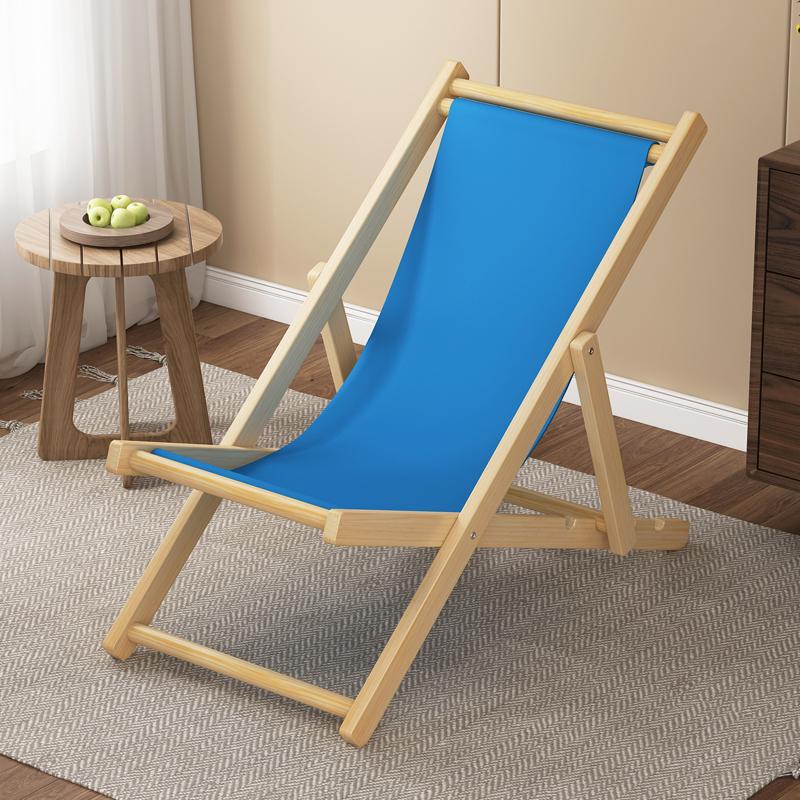Tumbona de Playa Plegable y Mecedora para Exteriores de Madera Maciza con Lona Oxford
