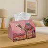 1pc Party Tissue Box,Folk Artistic Ethnic,Multifunctional Tissue Holder,Camel Decorative Colorful,Outdoor Party Supplies, Everyday Desktop Tissue Stor