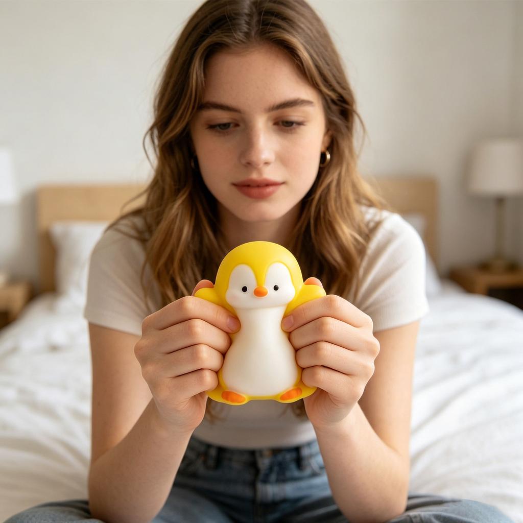 Cute Penguin Squishy Toy Slow Rising Stress Relief Desktop Decoration Animal Figure Collection Gift for Kids Adults