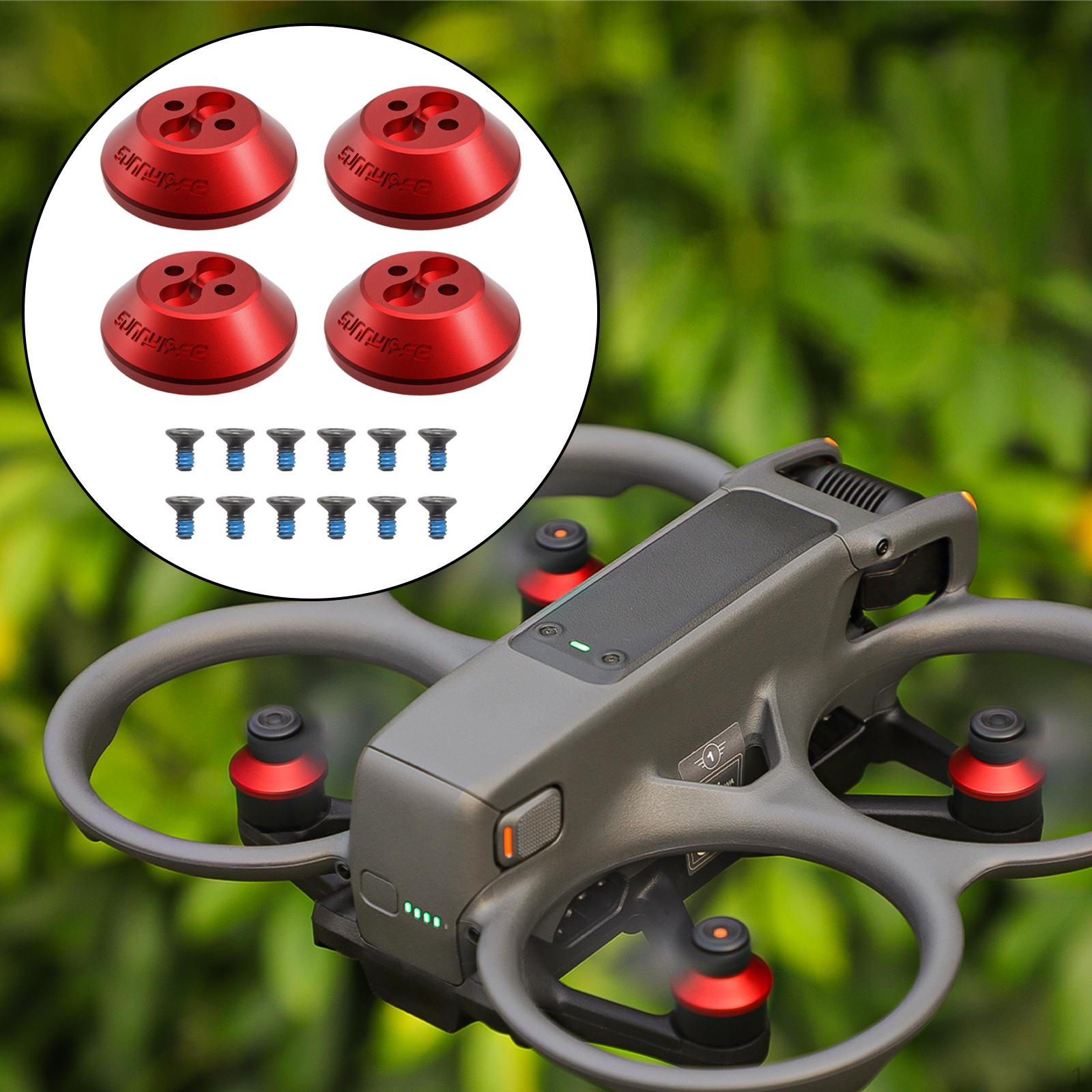 

4 Pieces Alloy Motor Cover Anti Collision Lightweight Protection Mounts Sturdy Cap червоний