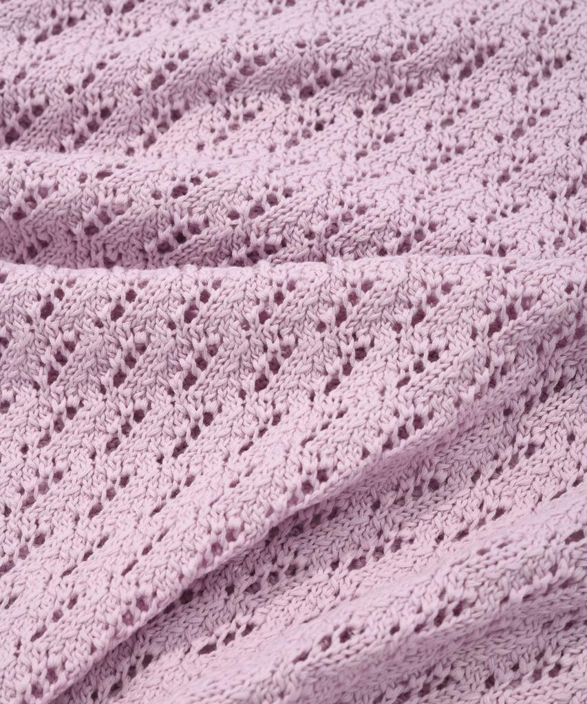 COVERNAT Small Authentic Crochet Collar Half Knit Light Purple