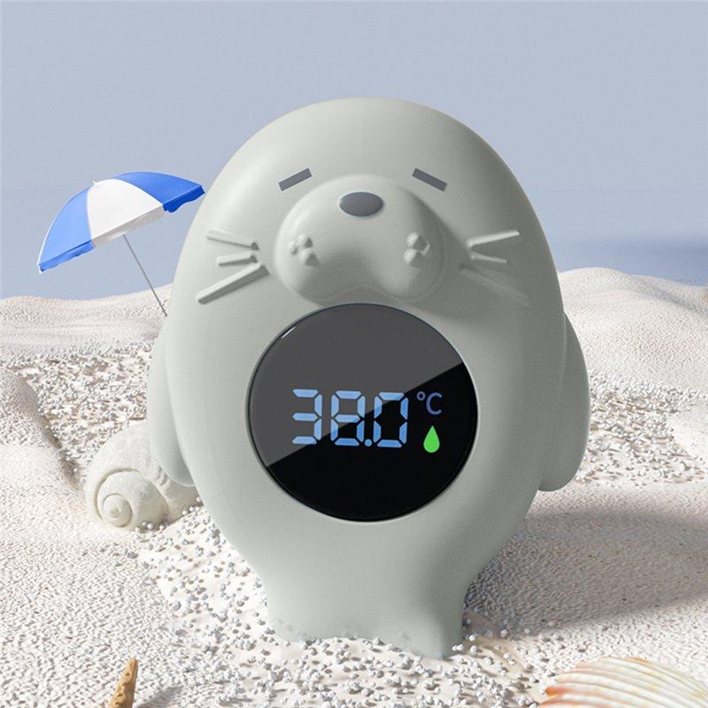 ABWR-Babybadethermometer mit LED-Anzeige, Wasserdicht, Temperaturwarnfunktion enthalten