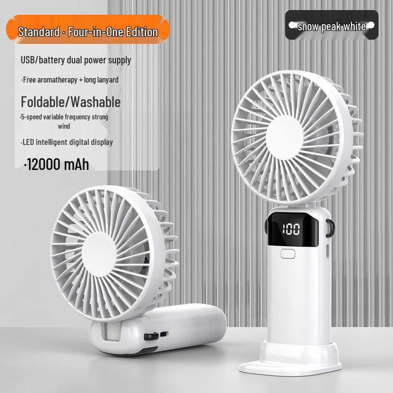 2026 Ultra-Quiet Mini Handheld Rechargeable Fan - Portable Desk & Travel