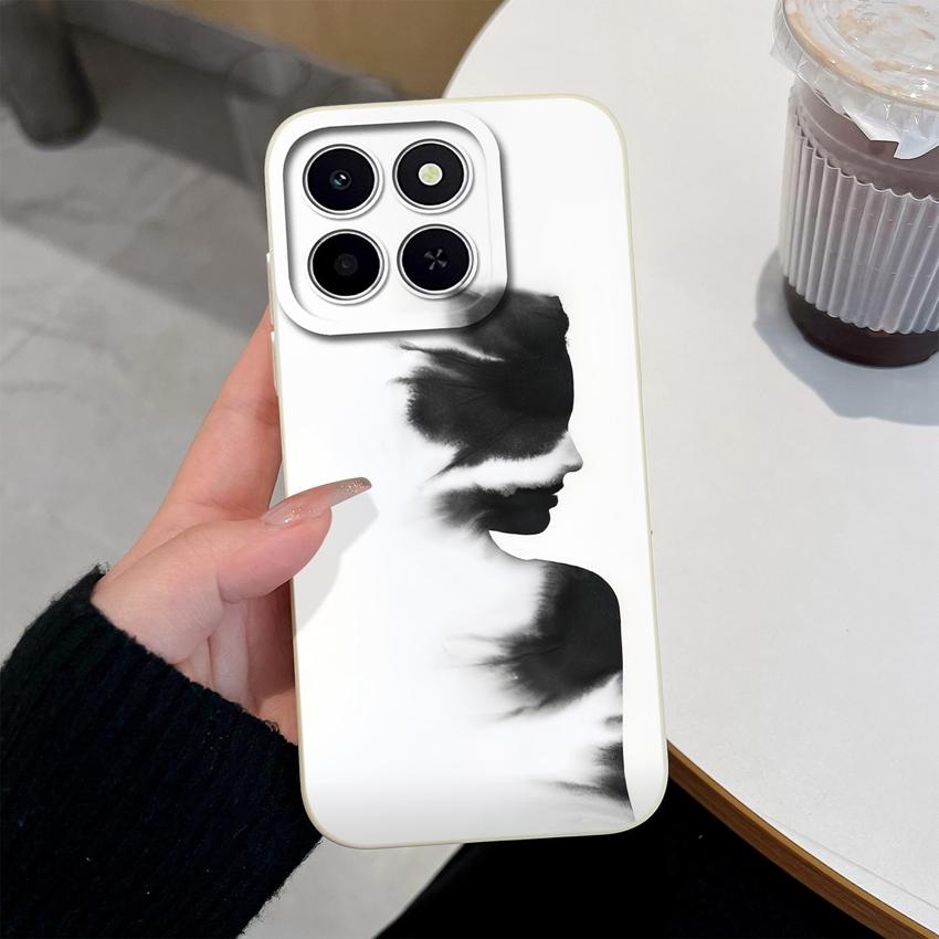 For Huawei Honor X6C X7C 400 Pro Lite Phone Case Pretty Pink Cloud Patterns Liquid Silicone Newly Upgrade Anti Drop Protective Covers For Huawei Shell