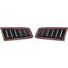 Bonnet Vents 2Pcs RS Car Front Engine Hood Bonnet Vents Air Inlet ABS Universal Air Intake Cover(Chrome Silver)