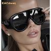 New Oversized Square Sunglasses UV400 Protection Trendy Unisex Design for Outdoor Cycling and Fashion